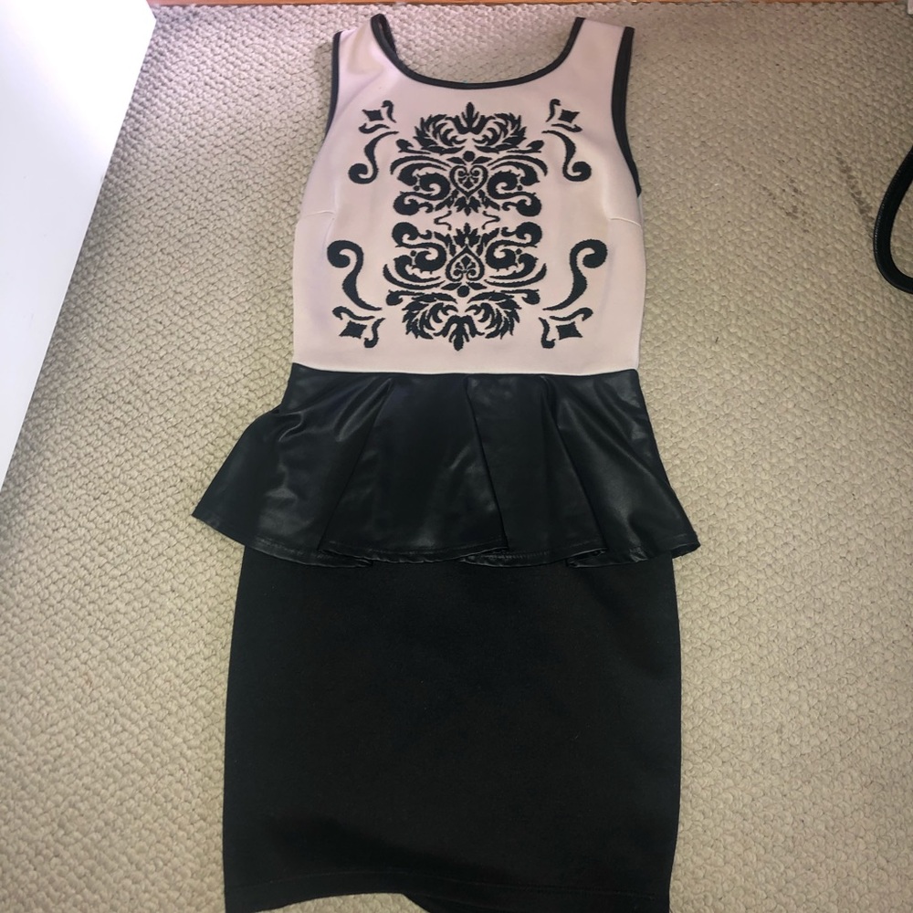 Beaded Black and Tan dress